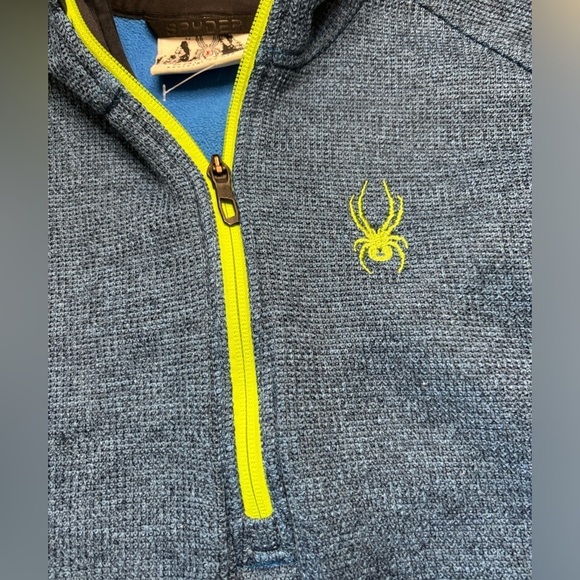 NWOT Spyder Men's Half-Zip Outbound Stryke Sweater Jacket - Large - Blue - Picture 4 of 6